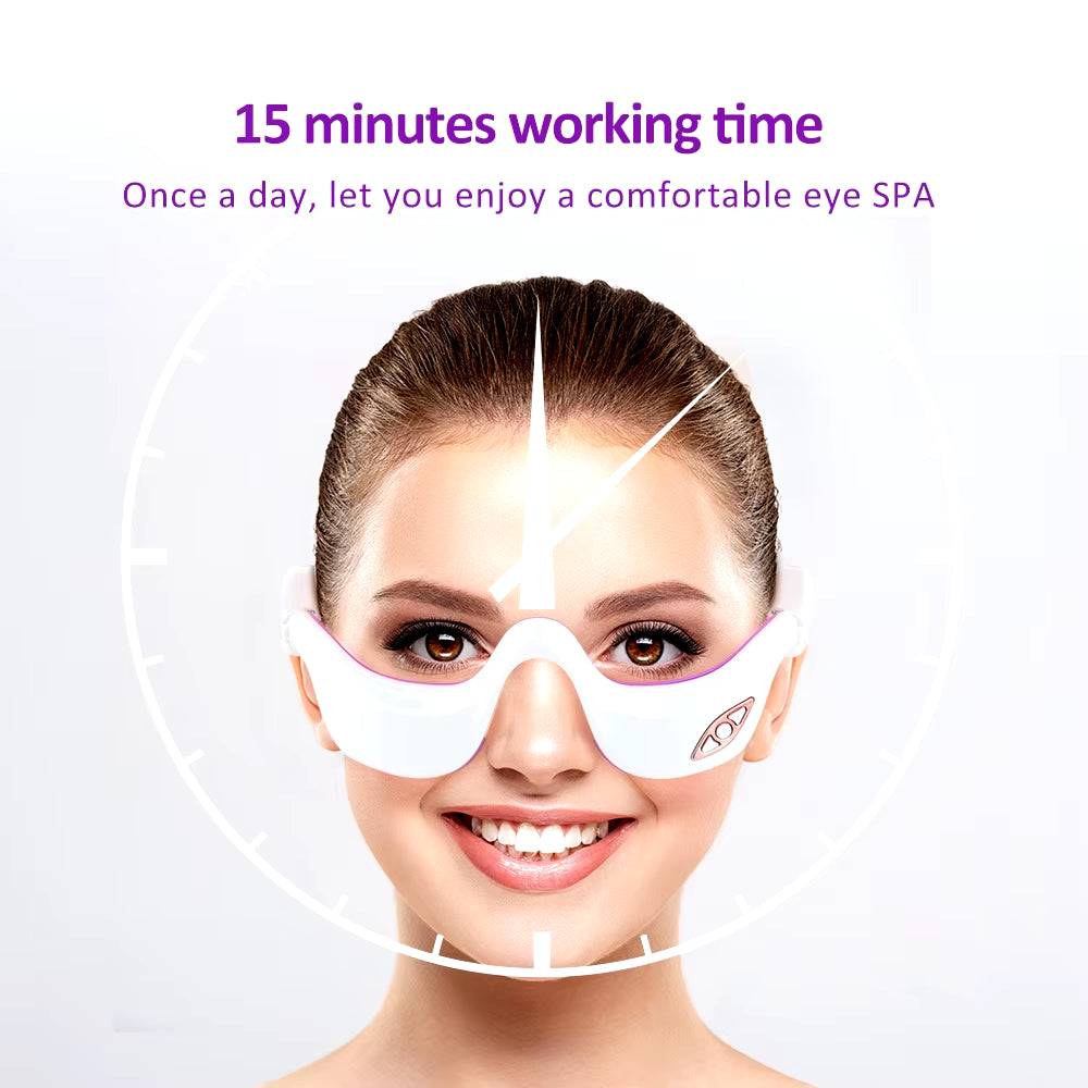 Eye Massager Red Light Eye Beauty Device Eye Fatigue Fades Dark Circle anti Wrinkle Hot Compress Therapy Eye Beauty Device