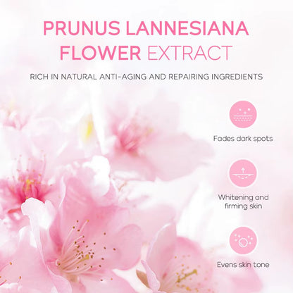 4Pcs/Bag Sakura Skin Care Sets Facial Cleanser Face Face Toner Sunscreen Moisturizing Smoothing Nourishing Skincare Product